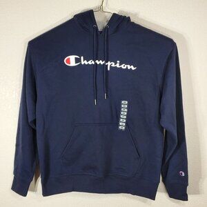 Champion Mens Navy Blue Powerblend Fleece Hoodie Sweatshirt Large